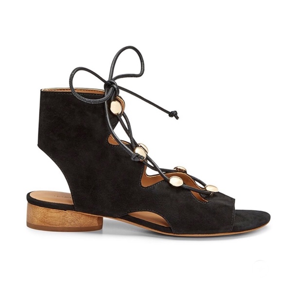 Black Rebecca Minkoff Kyla Ghillie Sandal NEW - Picture 3 of 6